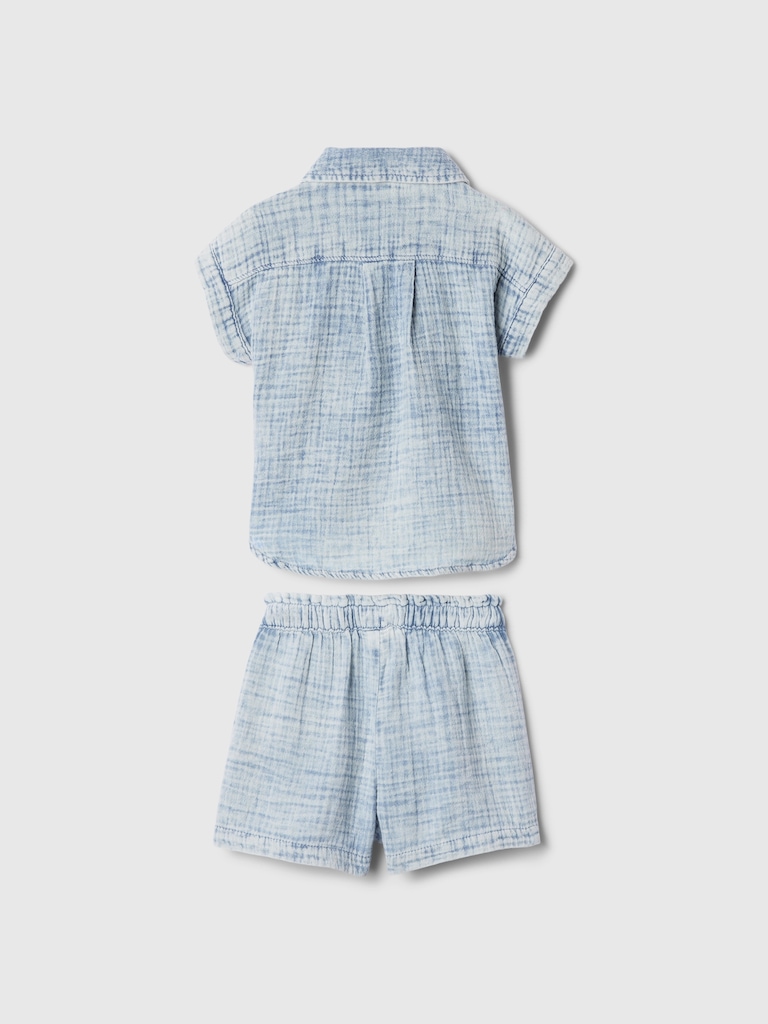 Baby & Toddler Crinkle Gauze Two-Piece Outfit Set