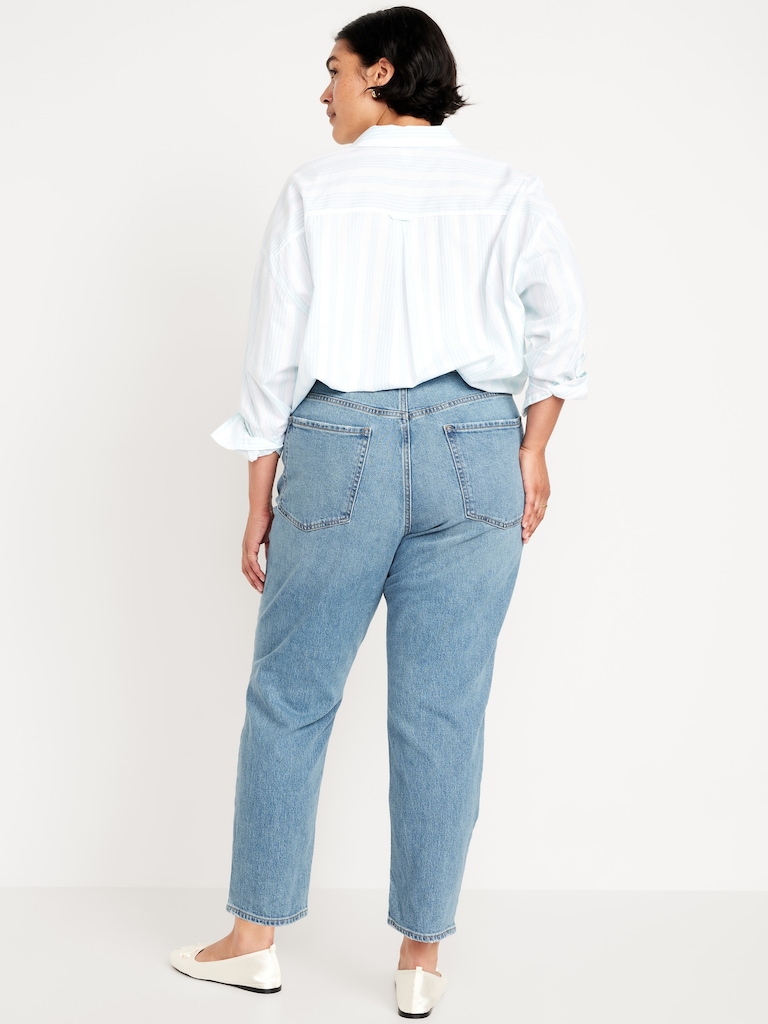 High-Waisted OG Straight Ankle Jeans
