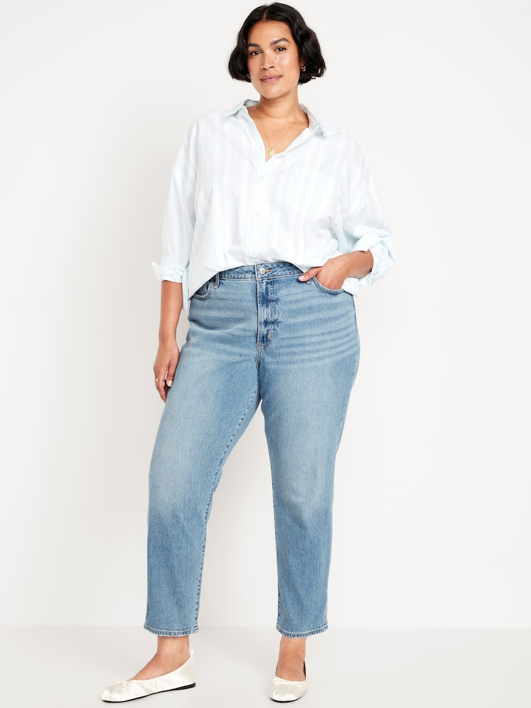 High-Waisted OG Straight Ankle Jeans