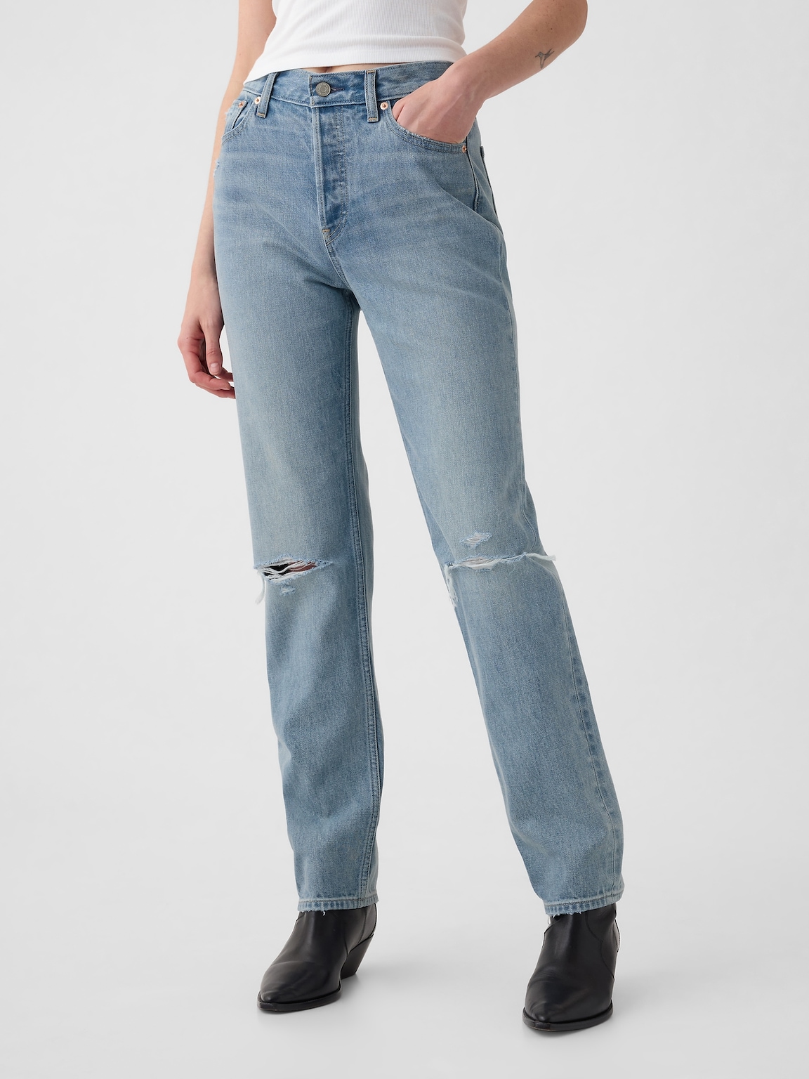 High Rise Rigid '90s Slim Straight Jeans