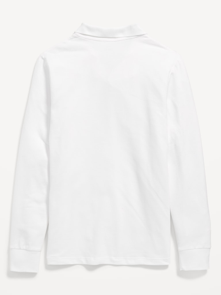 School Uniform Long-Sleeve Polo Shirt for Boys