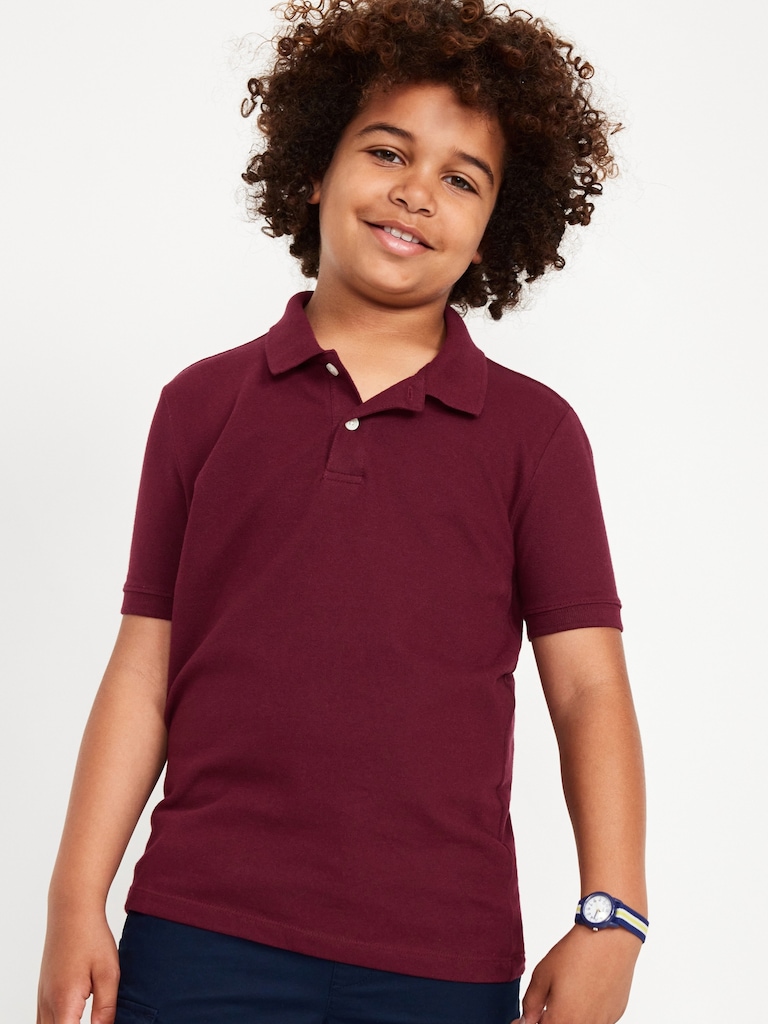 School Uniform Pique Polo Shirt for Boys