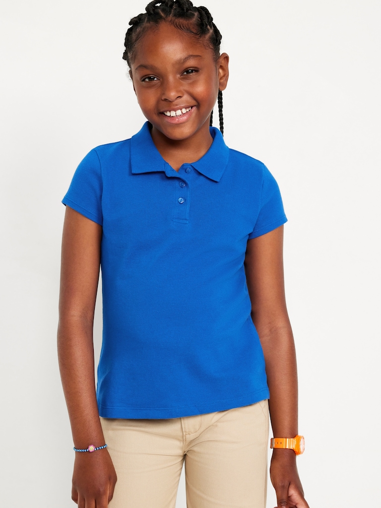 Uniform Pique Polo Shirt for Girls