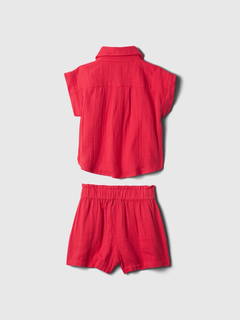 Baby & Toddler Crinkle Gauze Two-Piece Outfit Set