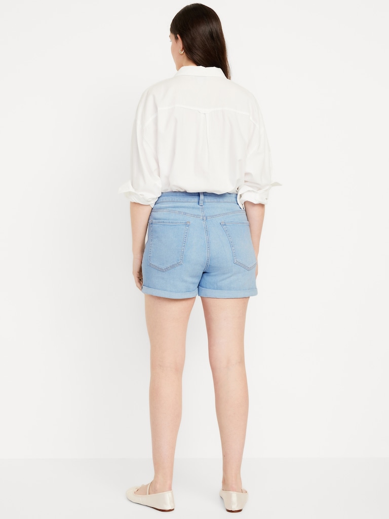 High-Waisted Wow Jean Shorts -- 3-inch inseam