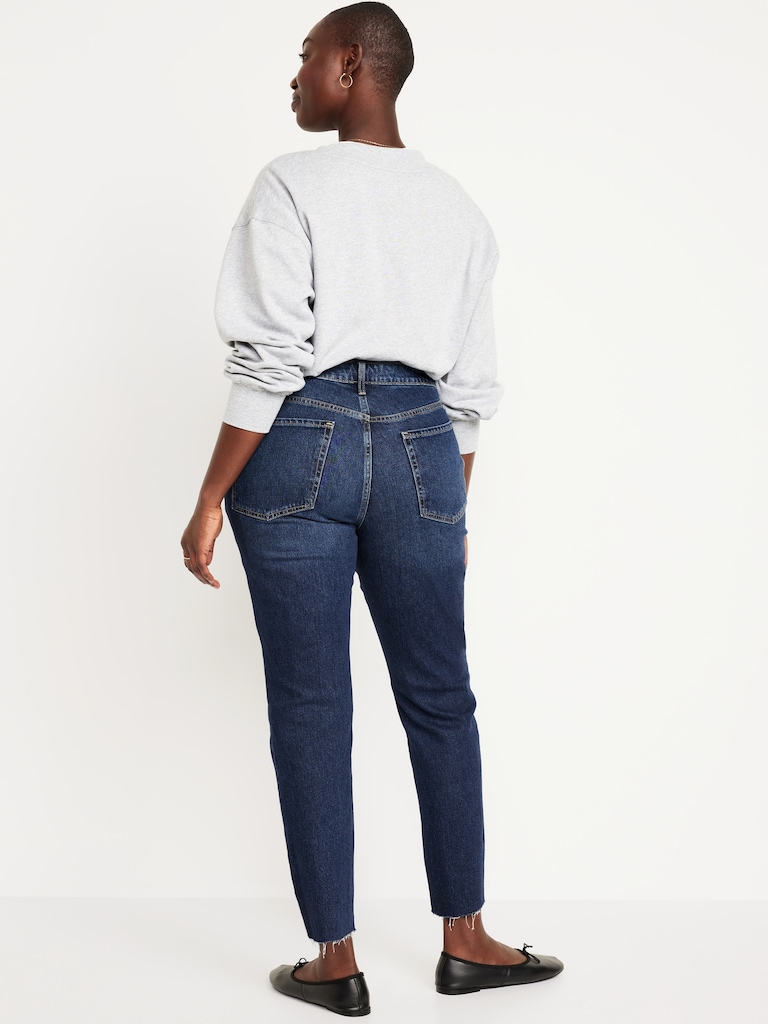 High-Waisted Button-Fly OG Straight Ankle Jeans