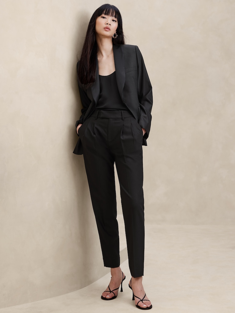 Barathea Relaxed Italian Wool Tuxedo Jacket