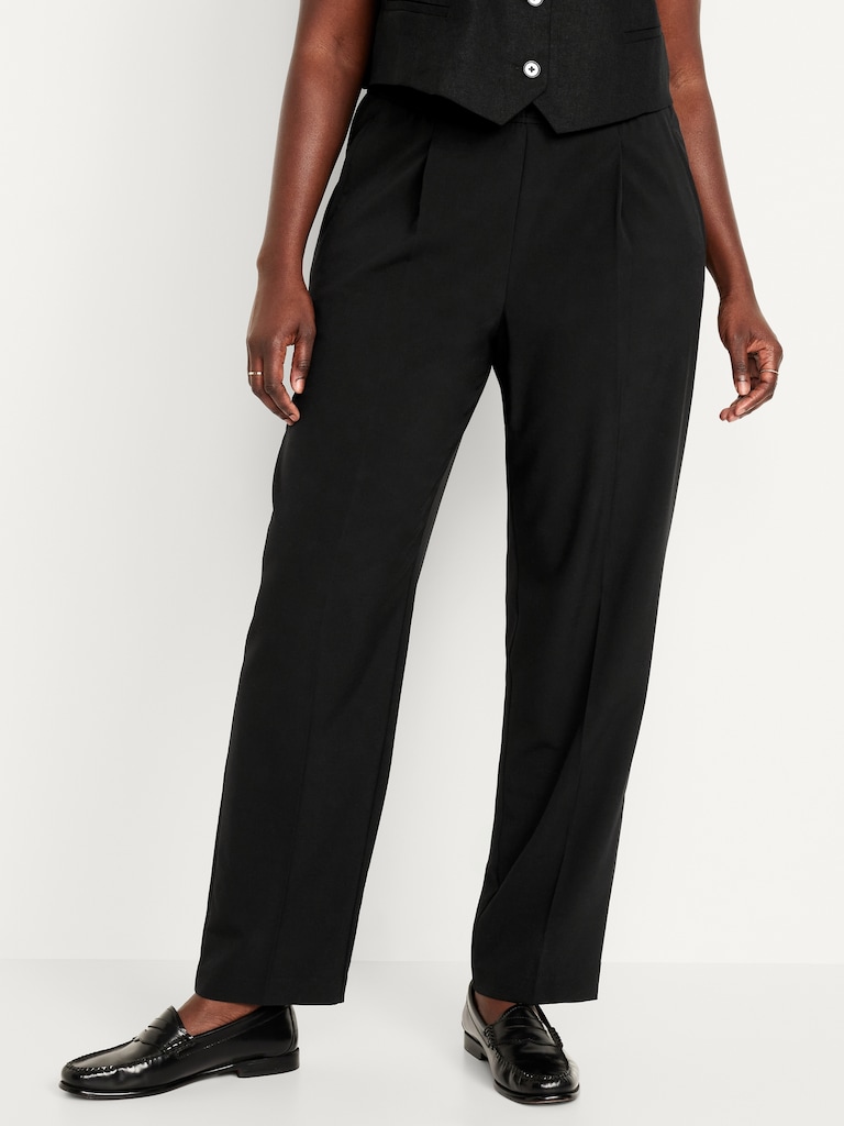 High-Waisted Billie Straight Ankle Trouser