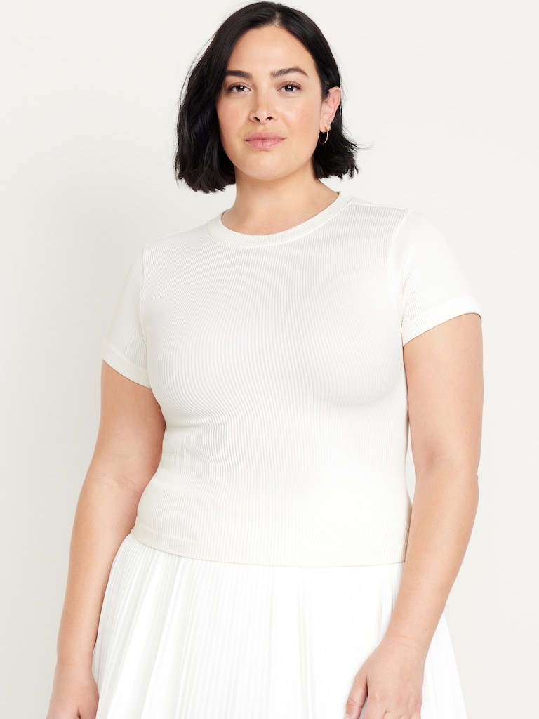 Exhale Seamless Fitted Rib T-Shirt