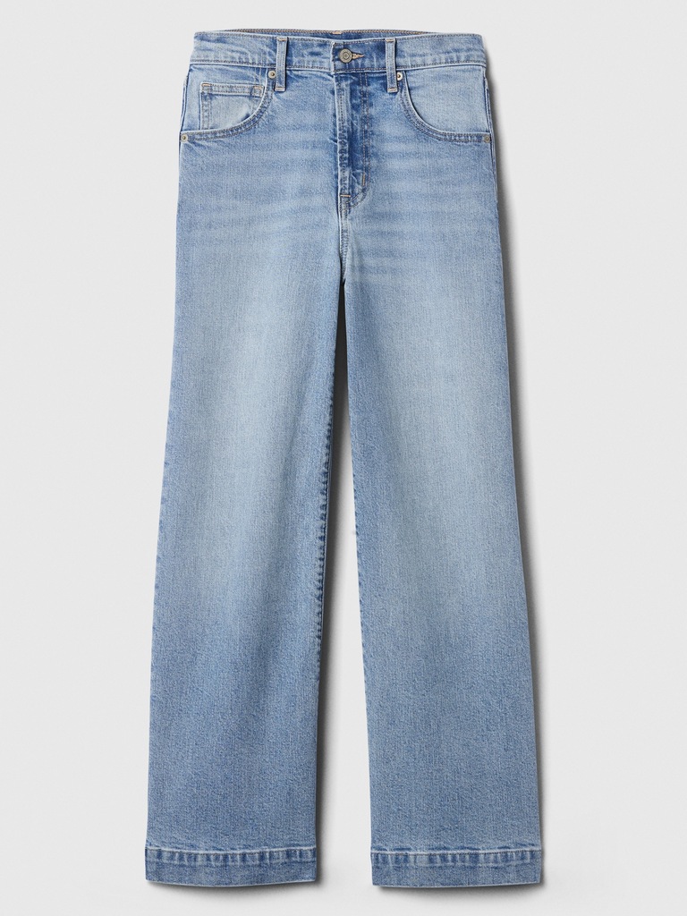 High Rise Wide-Leg Crop Jeans
