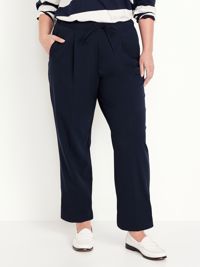 High-Waisted Billie Straight Ankle Trouser