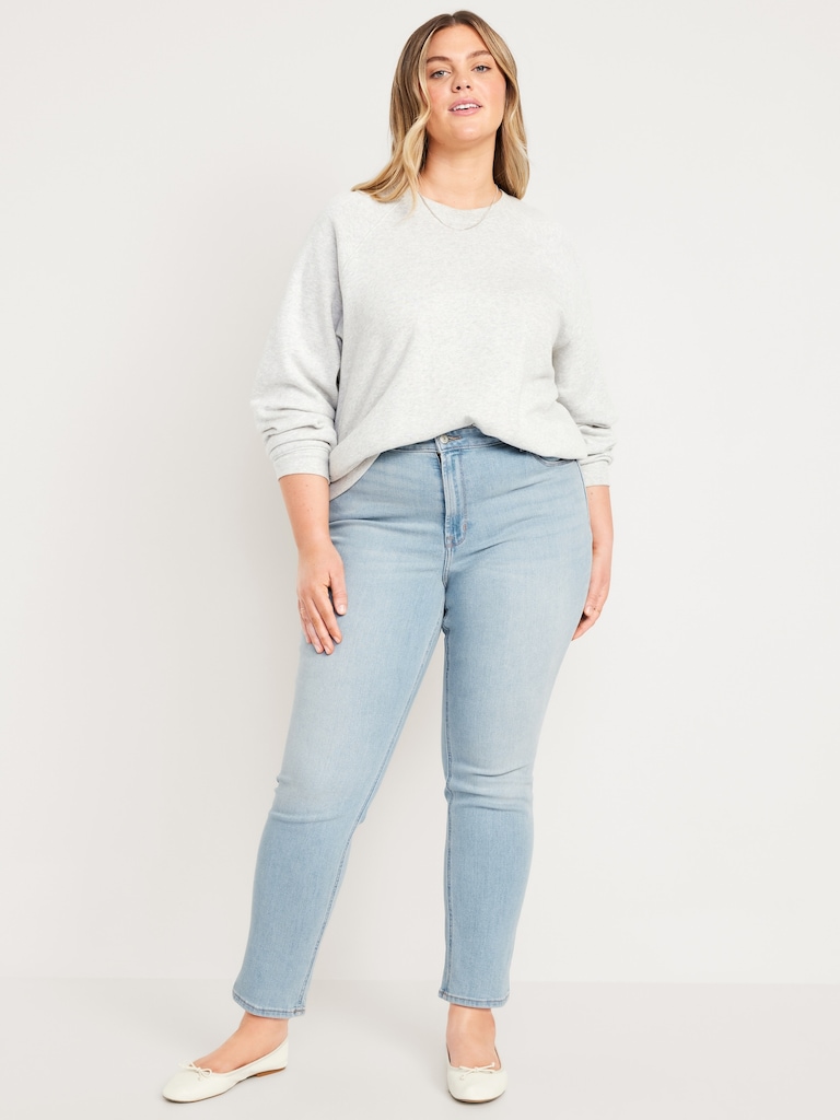 High-Waisted Wow Straight Ankle Jeans