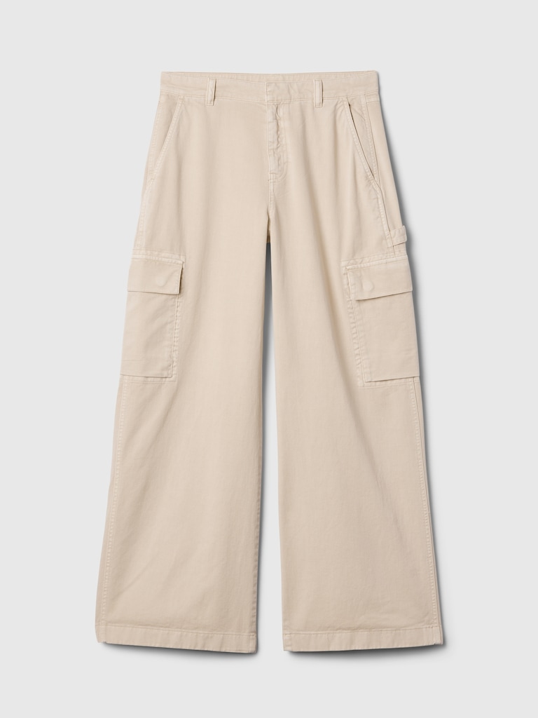 Mid Rise Cargo Baggy Khakis