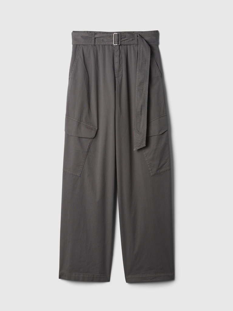 High Rise Baggy Cargo Trousers
