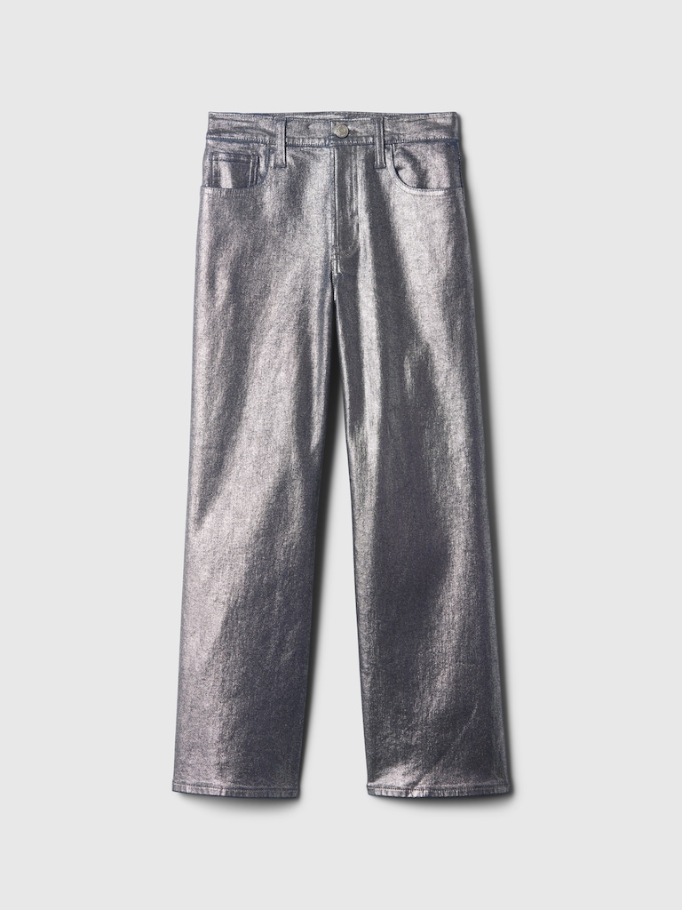 Kids Low Rise Stride Wide-Leg Foil Jeans