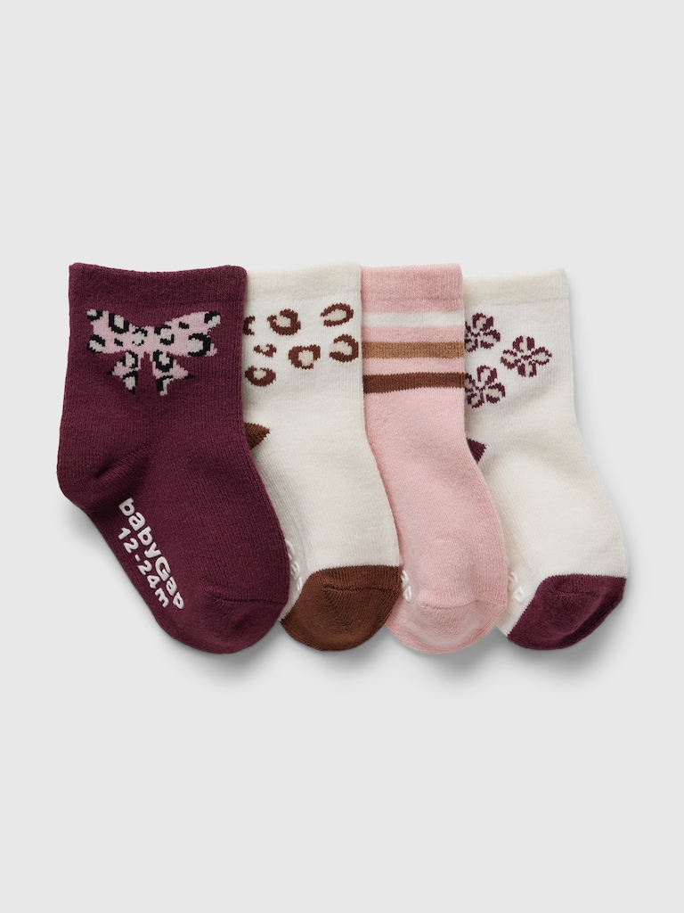 Baby & Toddler Quarter Crew Socks (4-Pack)