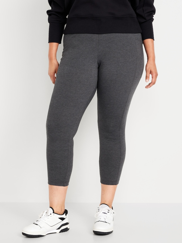 High-Waisted Fashion Layering 7/8 Legging