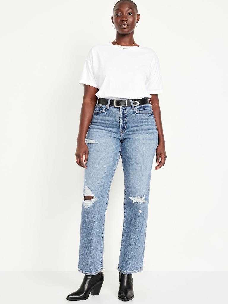 High-Waisted OG Loose Ripped Jeans