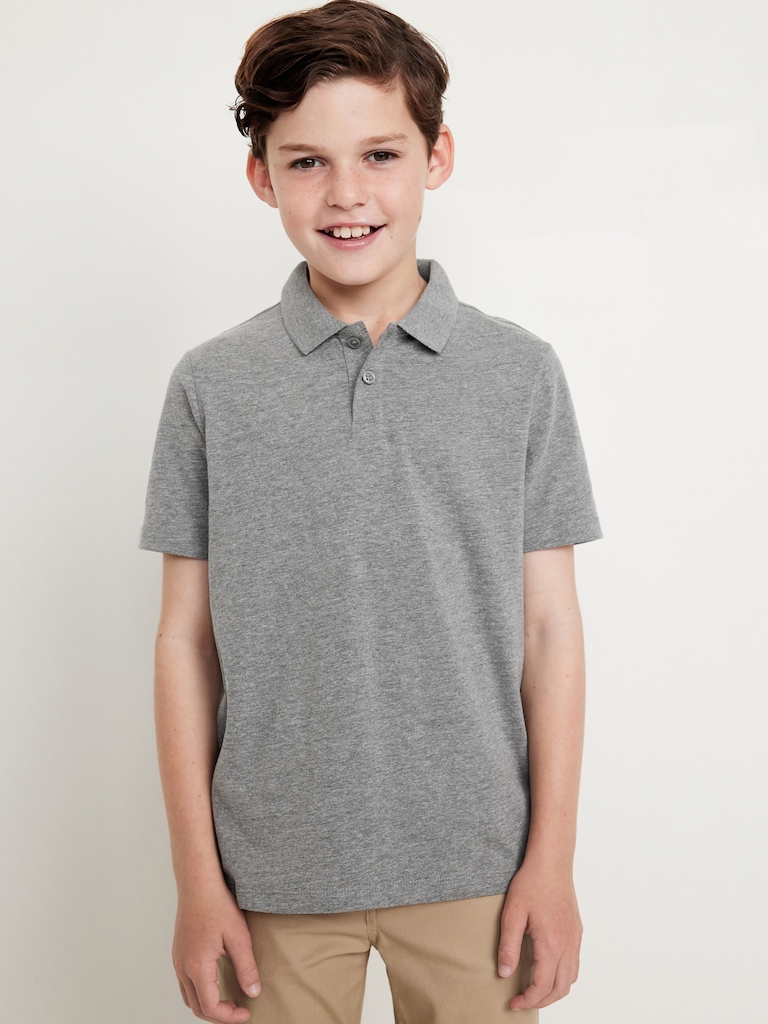 School Uniform Jersey Polo Shirt for Boys