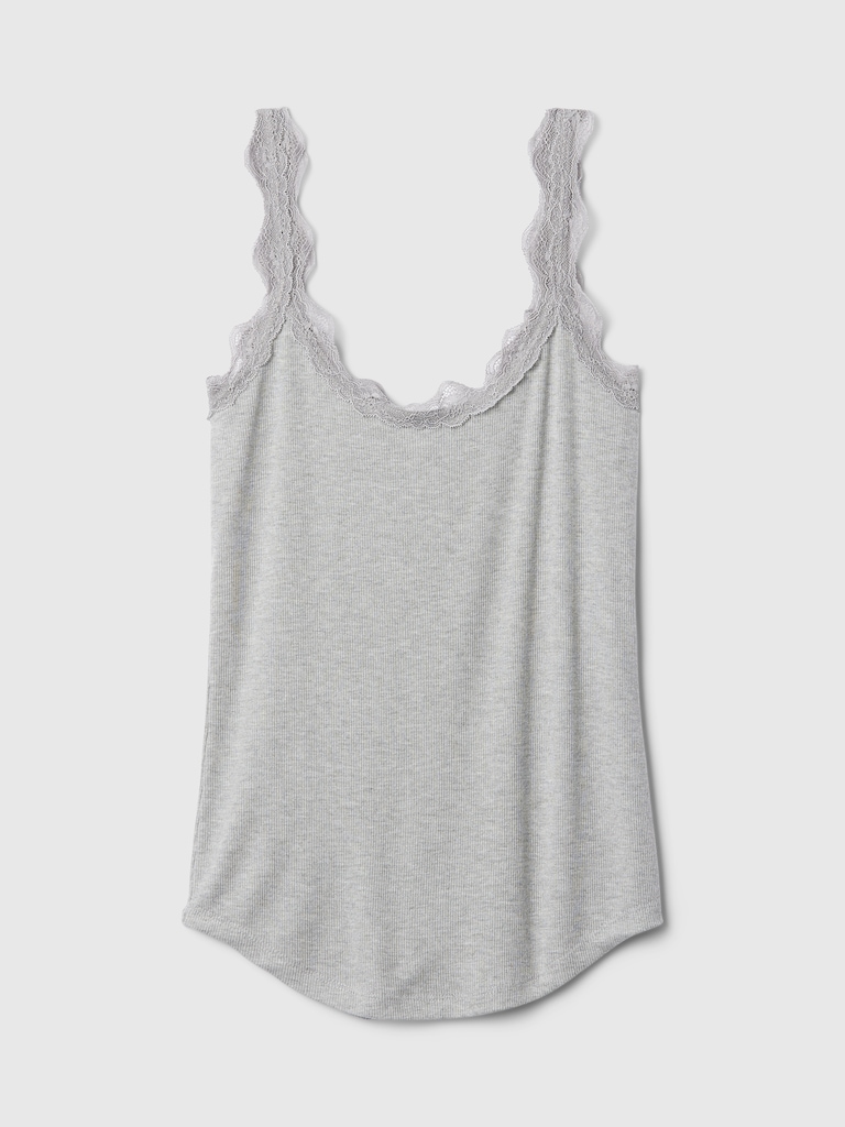 Mini Rib Lace PJ Tank Top