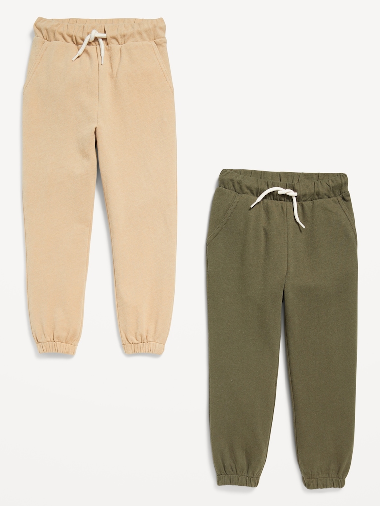 Pantalon de jogging en coton ouaté à coulisse fonctionnelle pour tout-petit garçon (paquet de 2)