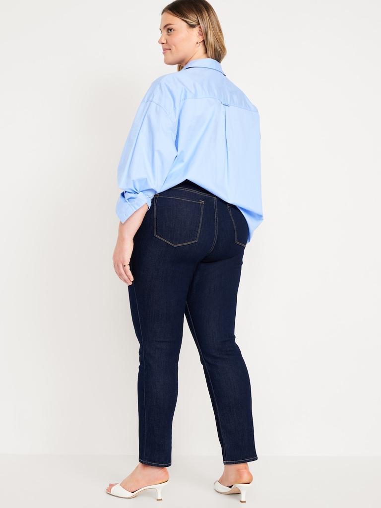 High-Waisted Wow Straight Ankle Jeans