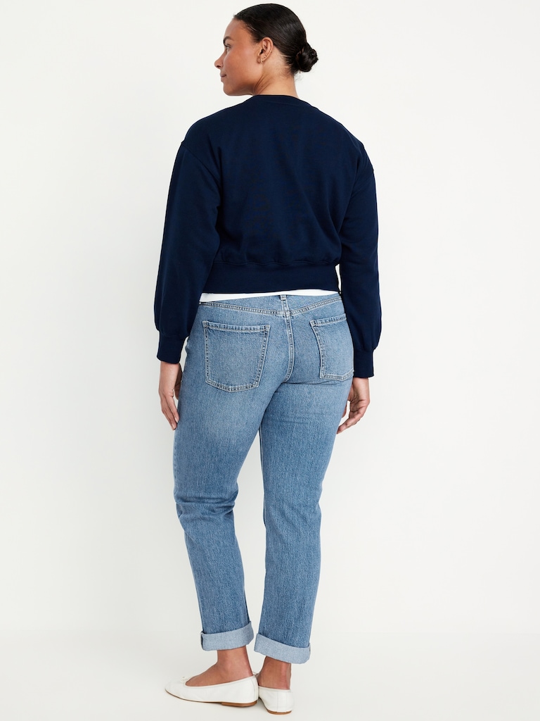 Mid-Rise Wow Boyfriend Straight Jeans