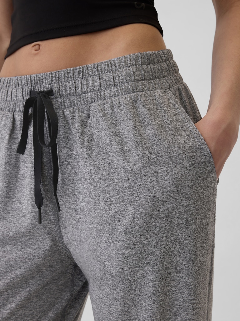 GapFit Mid Rise Brushed Jersey Joggers