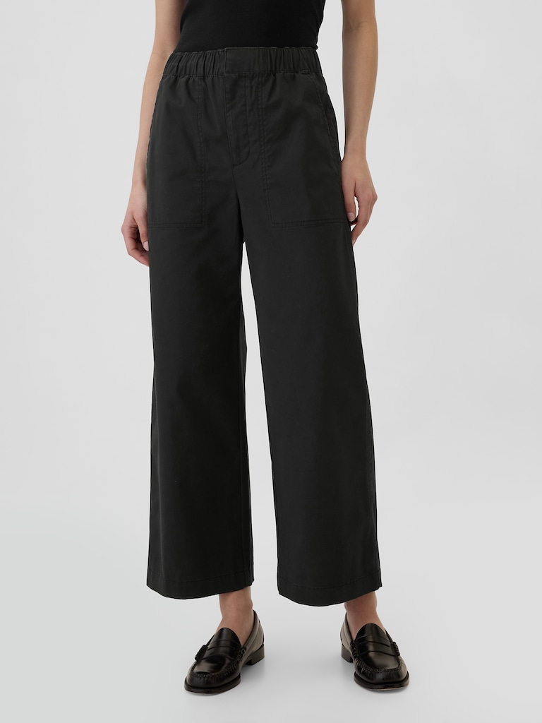 High Rise Easy Wide-Leg Khakis