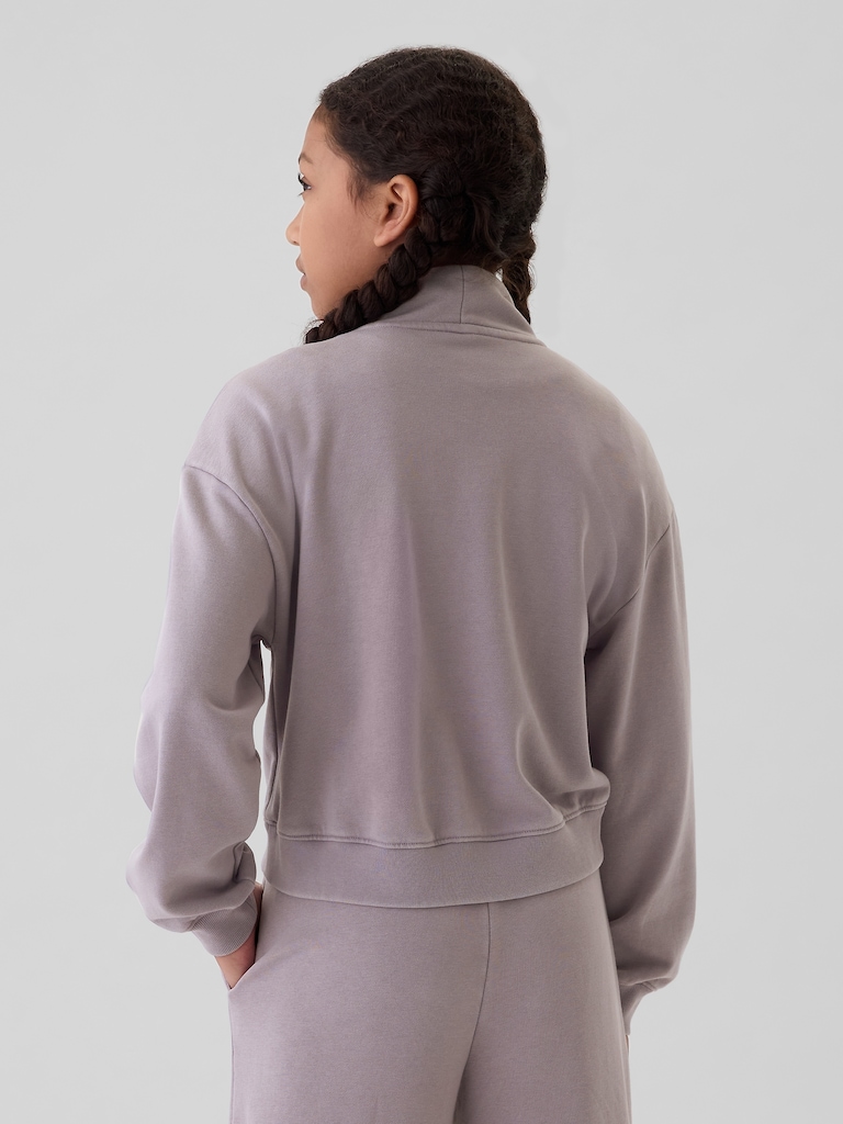Kids VintageSoft Half-Zip Crop Pullover