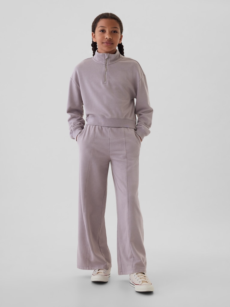 Kids VintageSoft Half-Zip Crop Pullover
