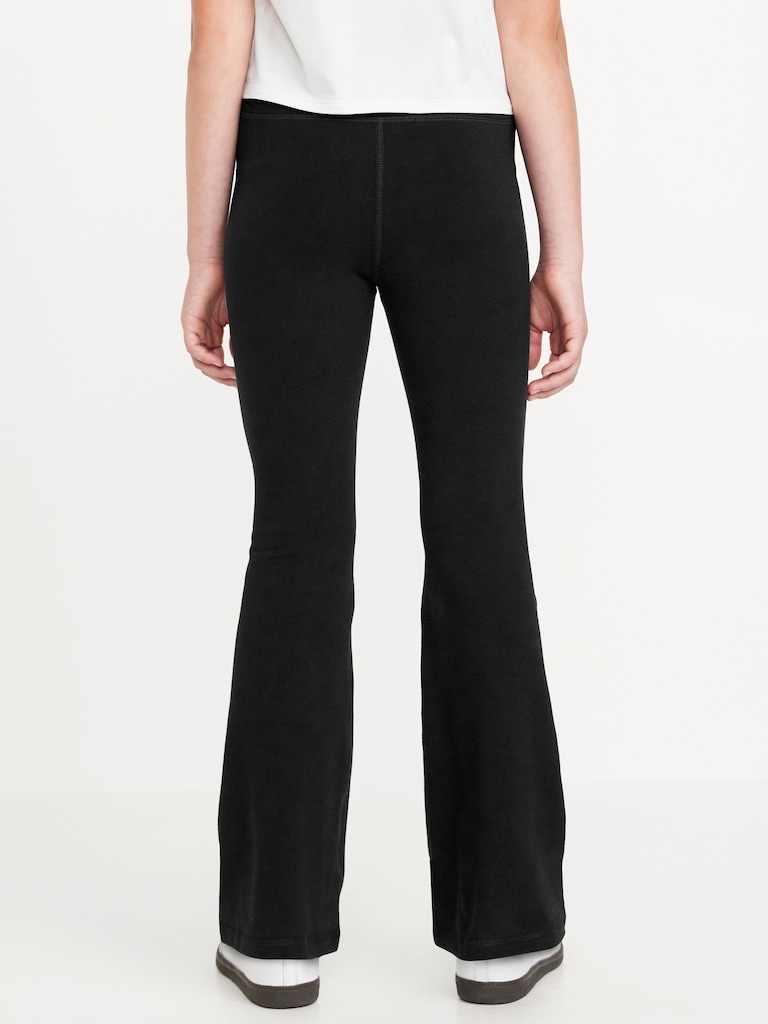 High-Waisted PowerChill Side-Ruched Flared Leggings for Girls