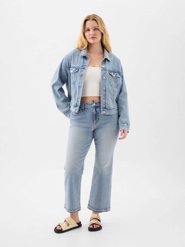 Mid Rise Kick Fit Jeans