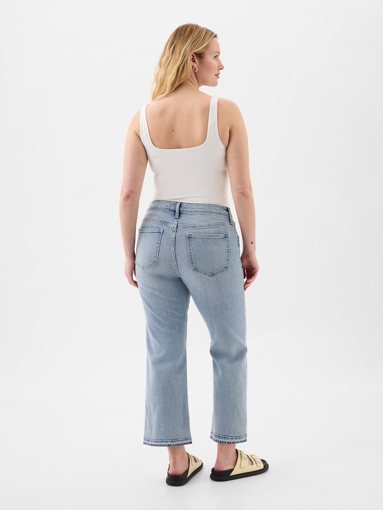 Mid Rise Kick Fit Jeans