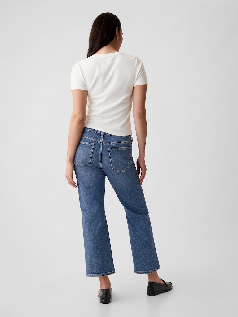 Mid Rise Kick Fit Jeans