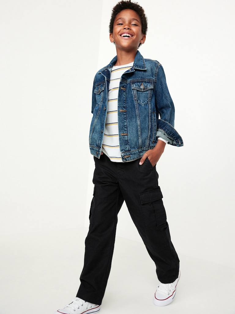Baggy Non-Stretch Cargo Pants for Boys