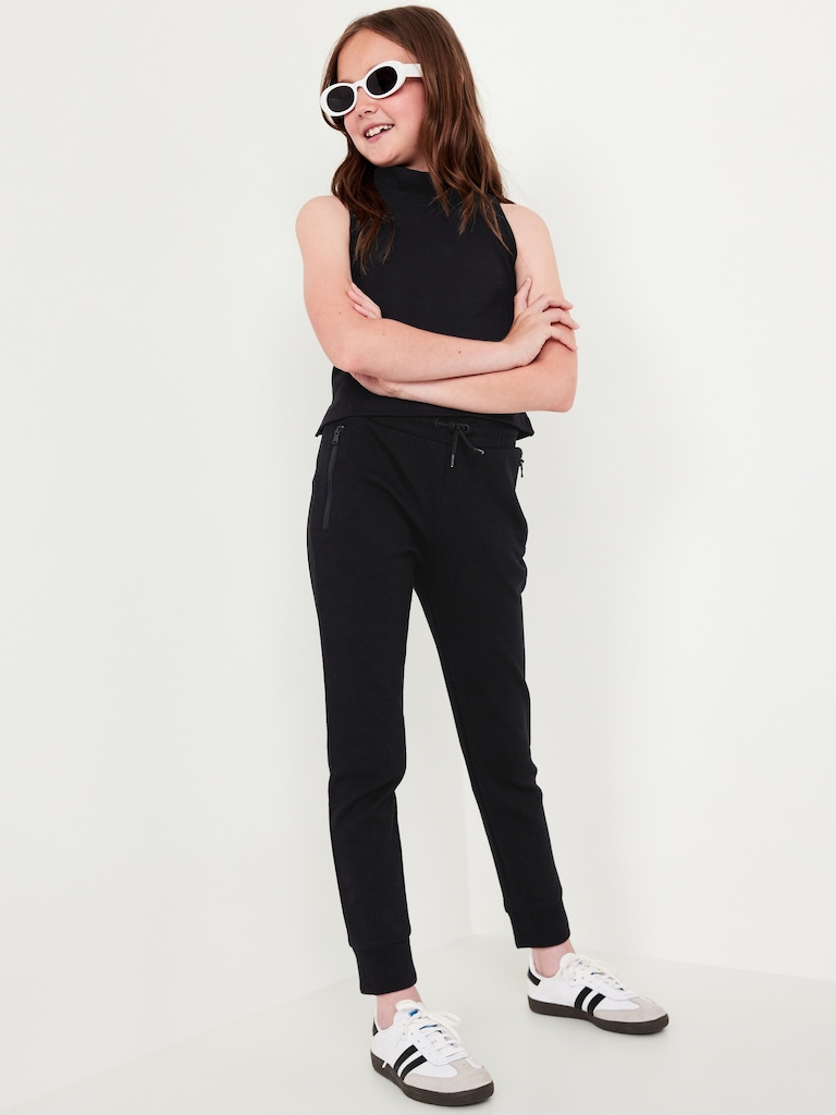 Pantalon de jogging étroit en Molleton dynamique à taille haute pour fille