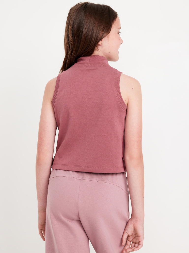 Dynamic Fleece Sleeveless Mock-Neck Top for Girls
