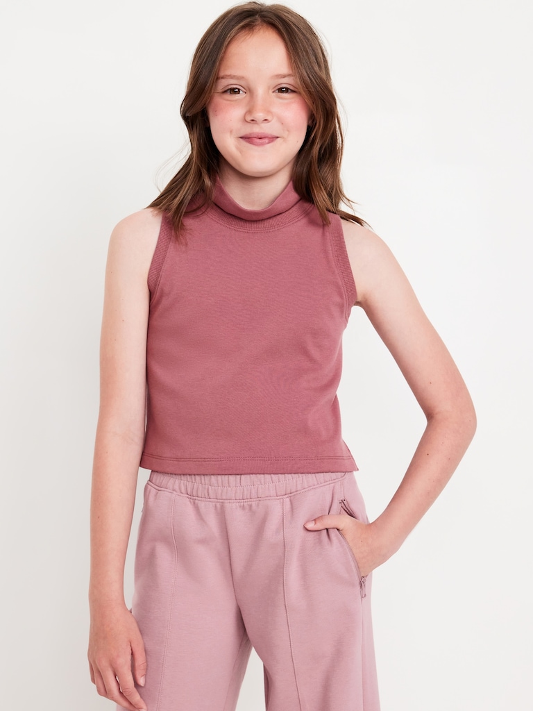 Dynamic Fleece Sleeveless Mock-Neck Top for Girls