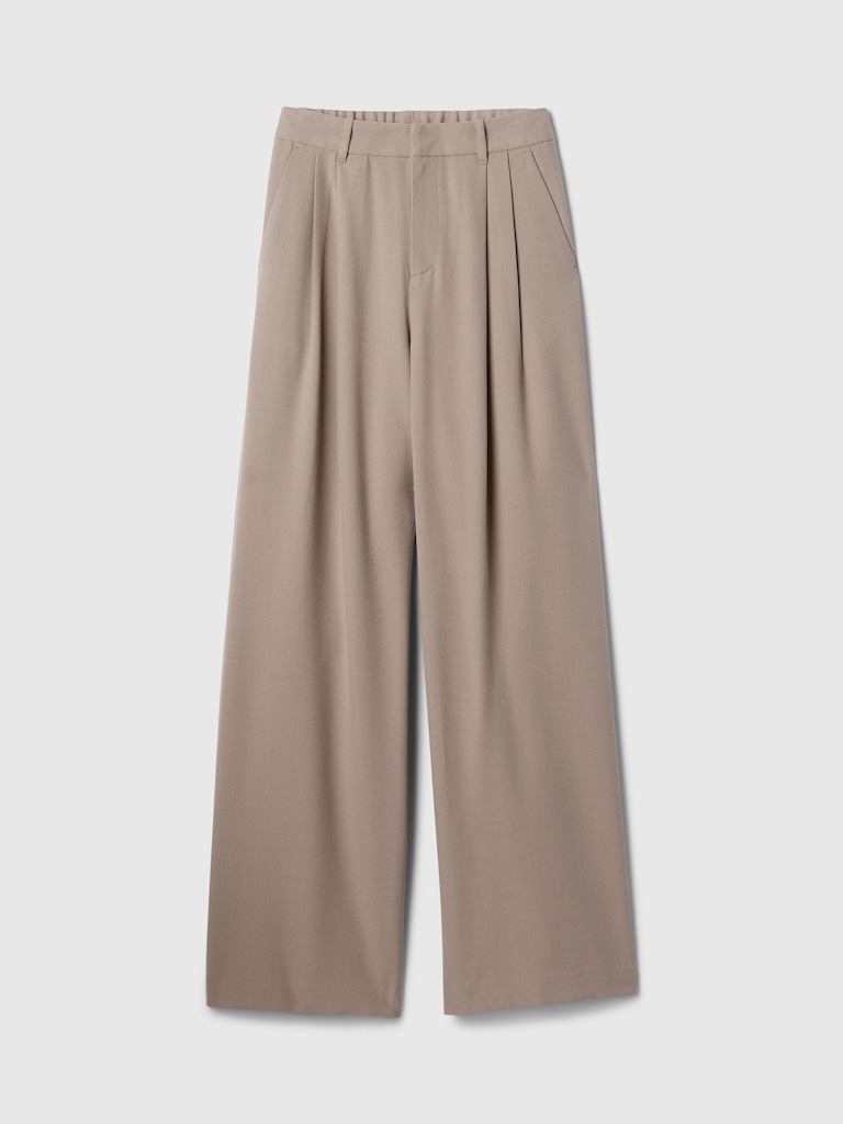 365 High Rise Brushed Twill Pleated Trousers