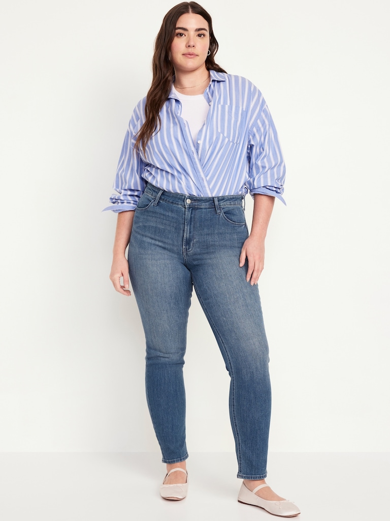 High-Waisted Wow Straight Ankle Jeans