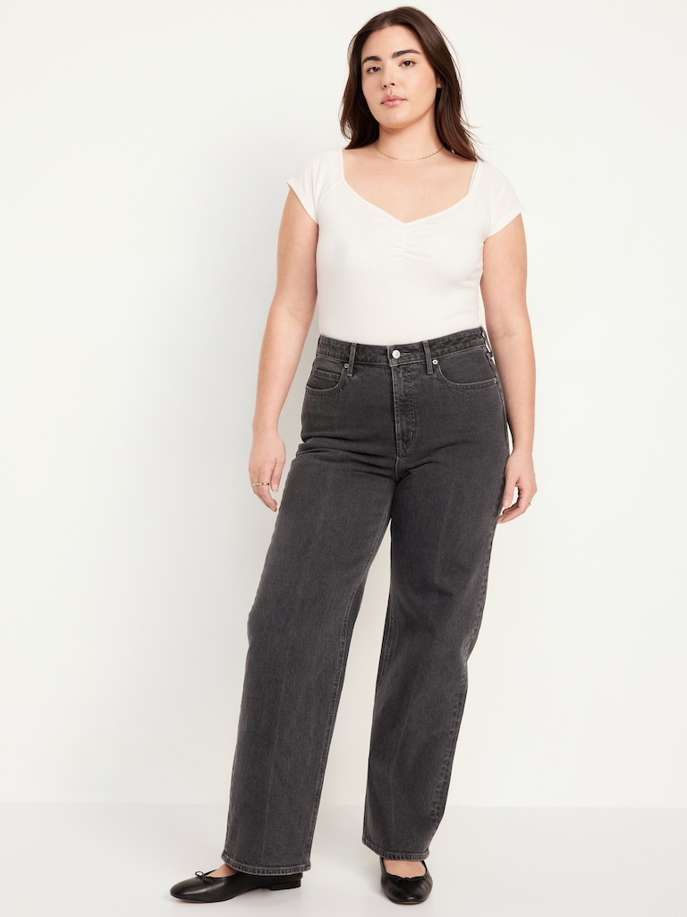 Extra High-Waisted Wide-Leg Jeans