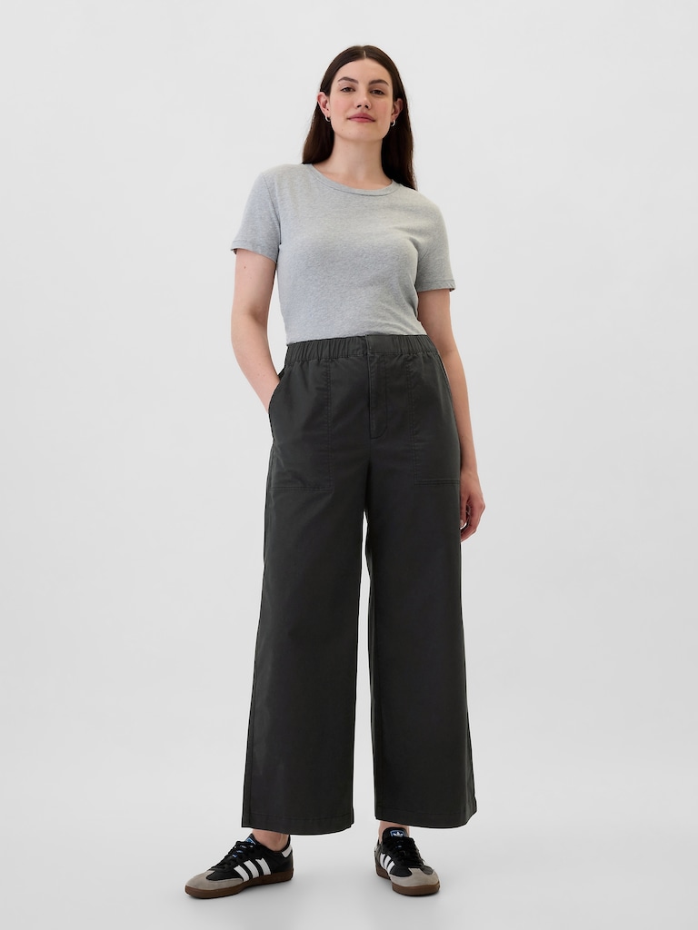 High Rise Easy Wide-Leg Khakis