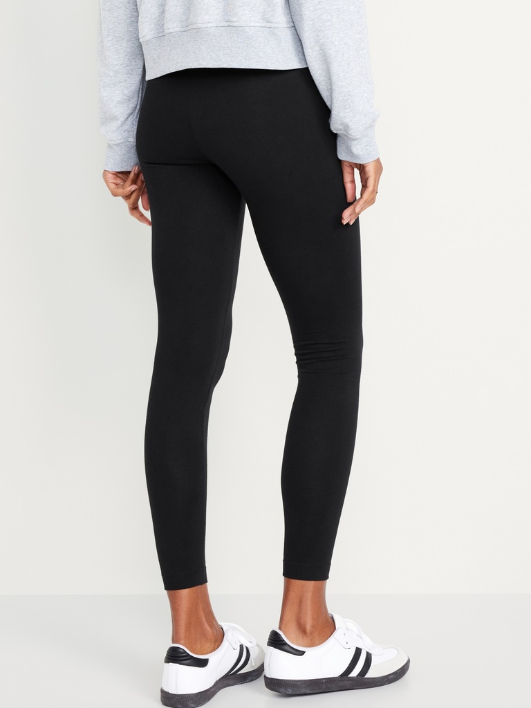 Mid-Rise Jersey Fashion Layering Leggings
