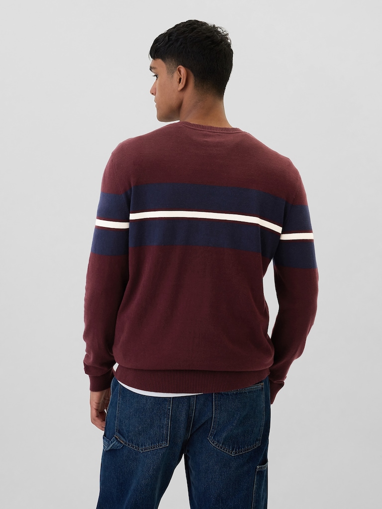 Colorblock Crewneck Sweater