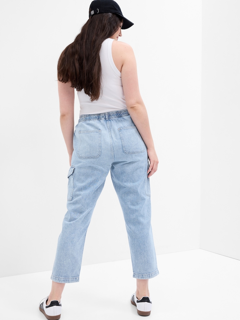 Mid Rise Easy Cargo Jeans