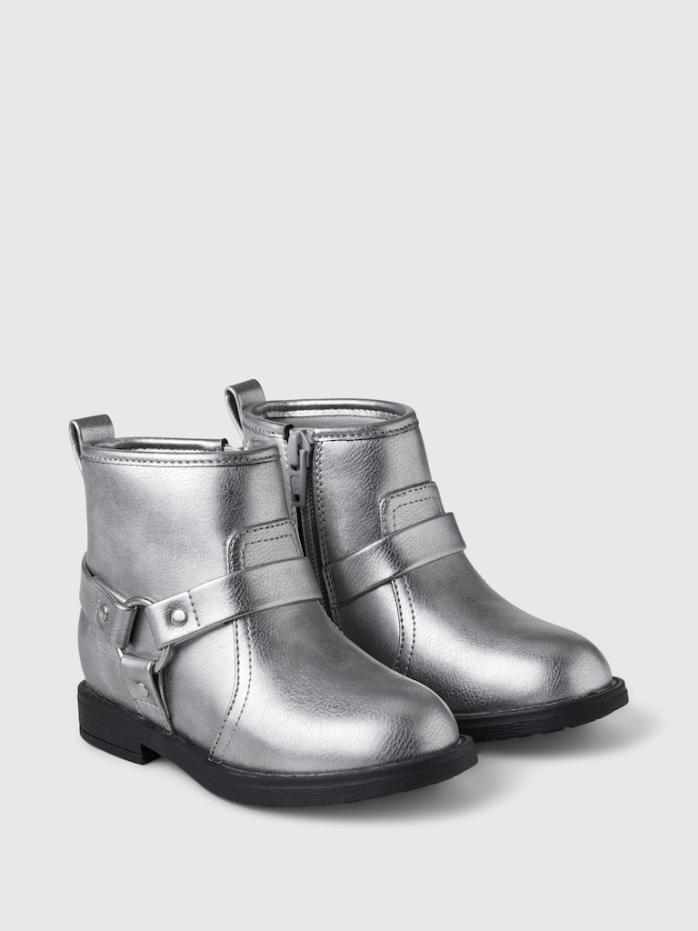 Baby & Toddler Metallic Moto Boots