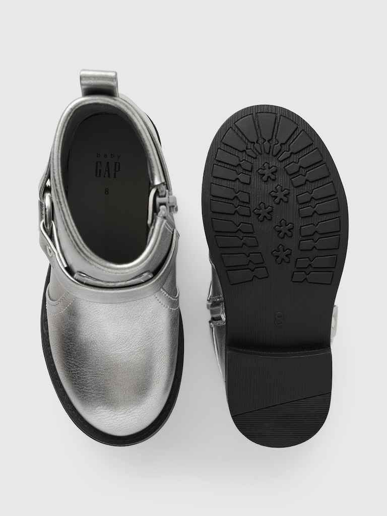 Baby & Toddler Metallic Moto Boots