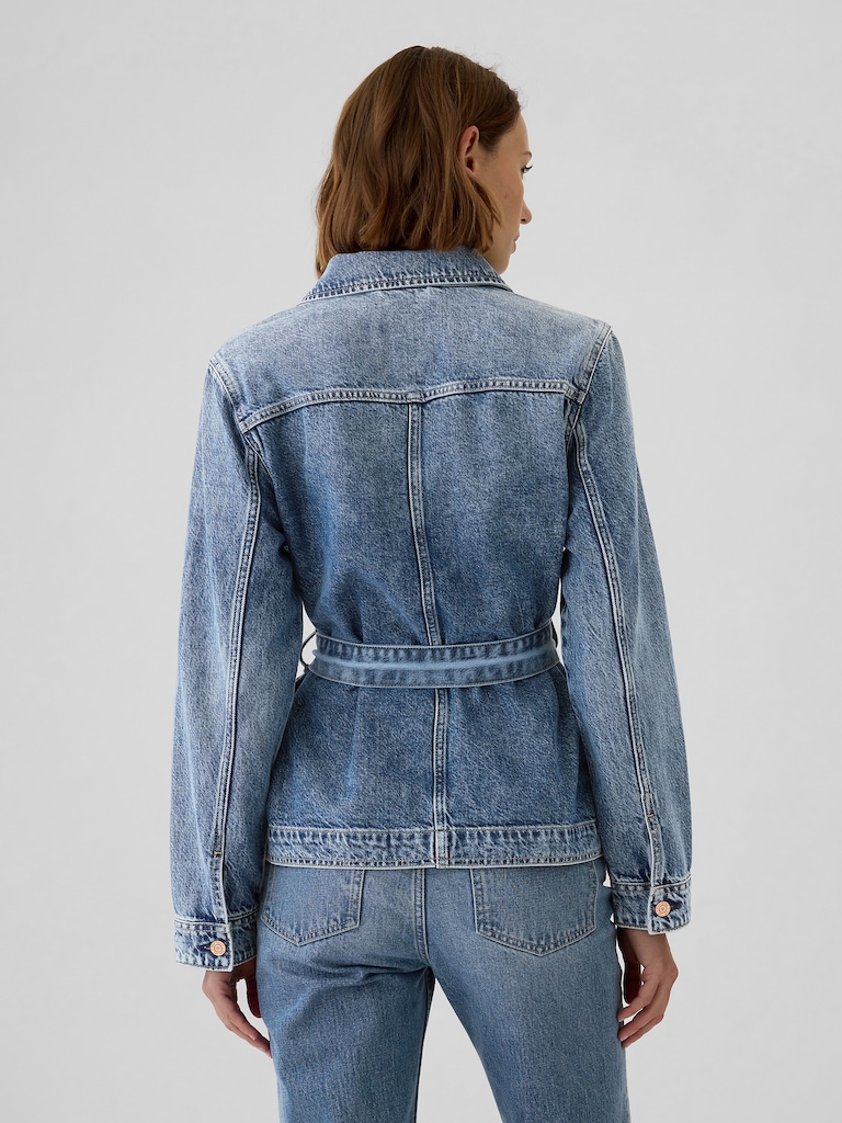 UltraSoft Belted Denim Jacket