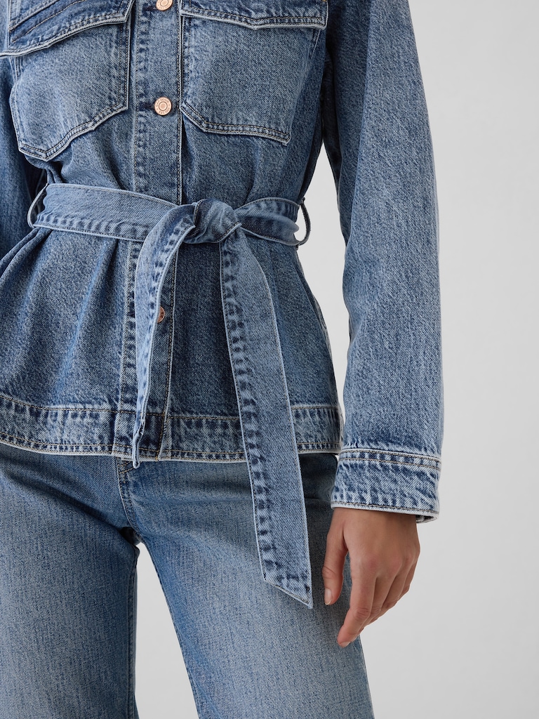 UltraSoft Belted Denim Jacket